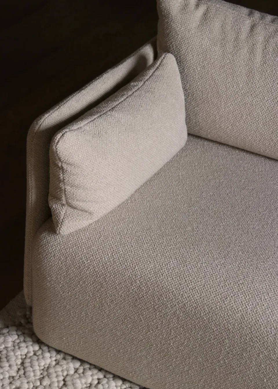 Audo Copenhagen Sofas*Offset sofa 3-seats, Audo Bouclé 02 Beige