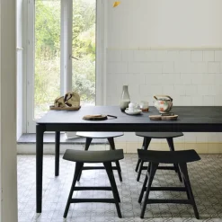 Ethnicraft Stools*Osso stool 48x50 cm, Oak Black