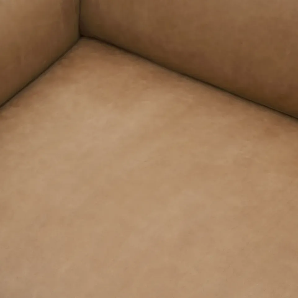 Muuto Sofas*Outline 3.5-seater sofa polished aluminum, Grace leather Camel Brown