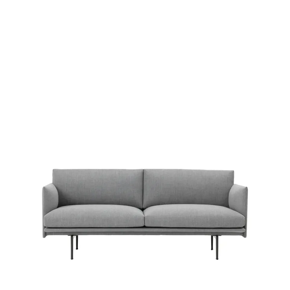 Muuto Sofas*Outline sofa 2-seat, Fiord 151 -Black Grey