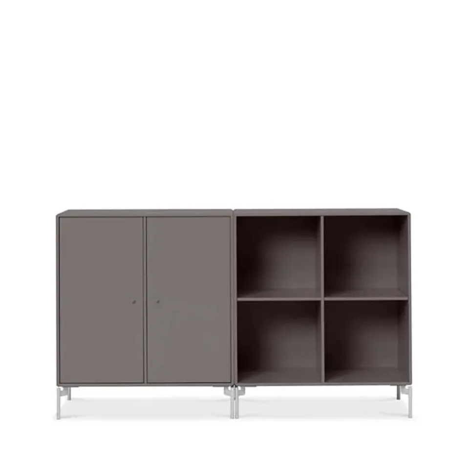 Montana Dressers & Sideboards*Pair side table, Coffee 35, chrome legs Brown