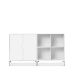 Montana Dressers & Sideboards*Pair side table, New 101, chrome legs White