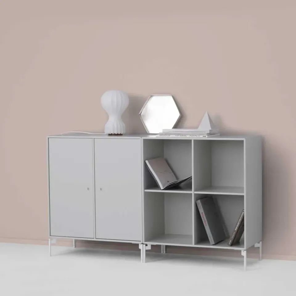 Montana Dressers & Sideboards*Pair side table, New 101, chrome legs White