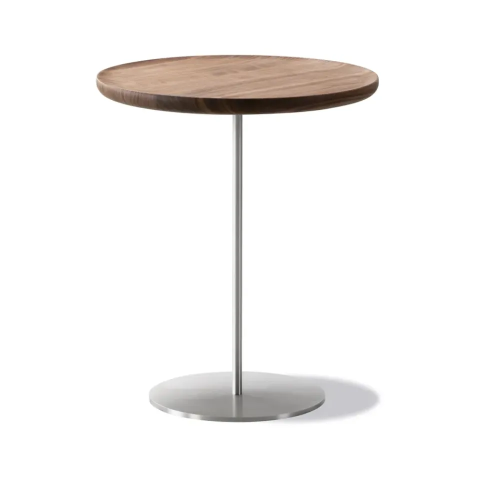 Fredericia Furniture Side Tables*Pal 6755 side table, Walnut-brushed steel-Ø44 cm Brown