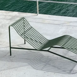 HAY Seating|Garden Sofas & Garden Benches*Palissade chaise lounge, Hot galvanized Silver-coloured