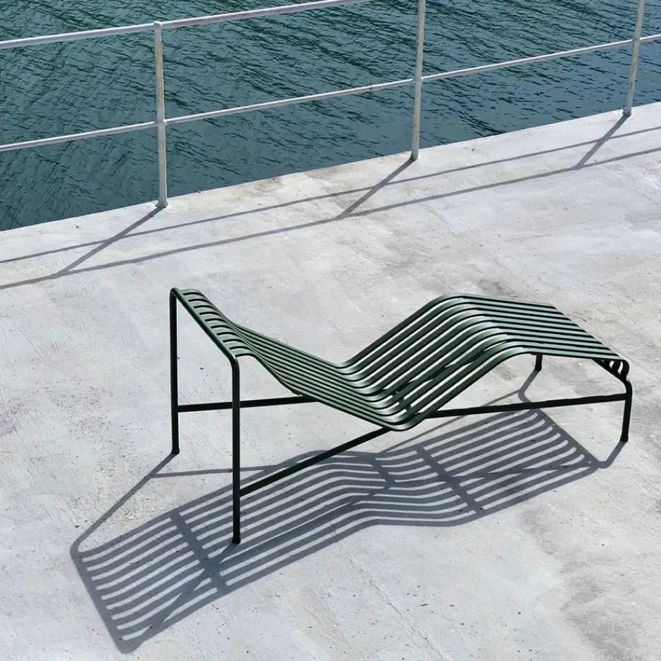 HAY Seating|Garden Sofas & Garden Benches*Palissade chaise lounge, Olive Green