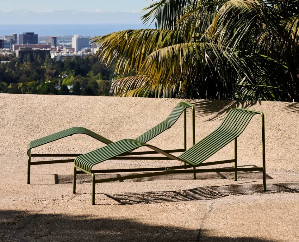 HAY Seating|Garden Sofas & Garden Benches*Palissade chaise lounge, Olive Green