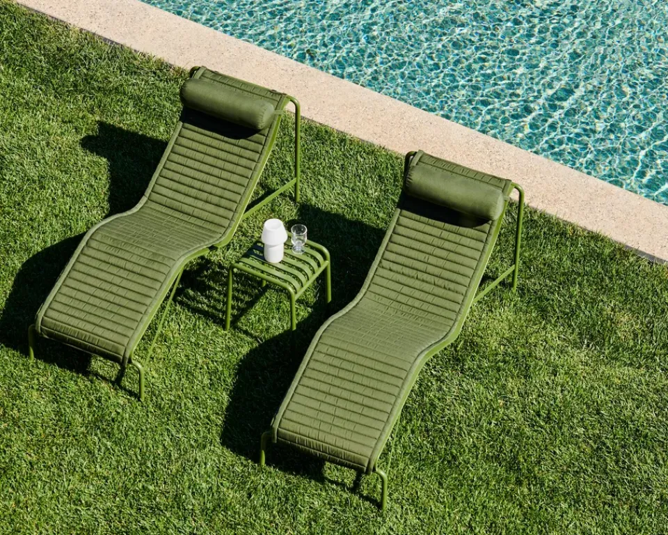 HAY Seating|Garden Sofas & Garden Benches*Palissade chaise lounge, Olive Green
