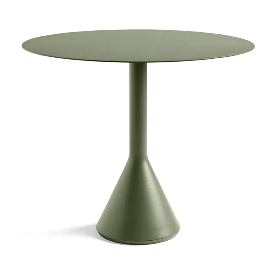 HAY Table For Outdoor Use*Palissade Cone round coffee table, Olive, ø90 Green