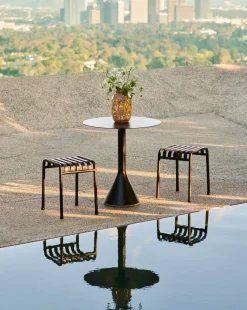 HAY Balcony Furniture*Palissade Cone round coffee table, Anthracite, ø70 BlackGrey