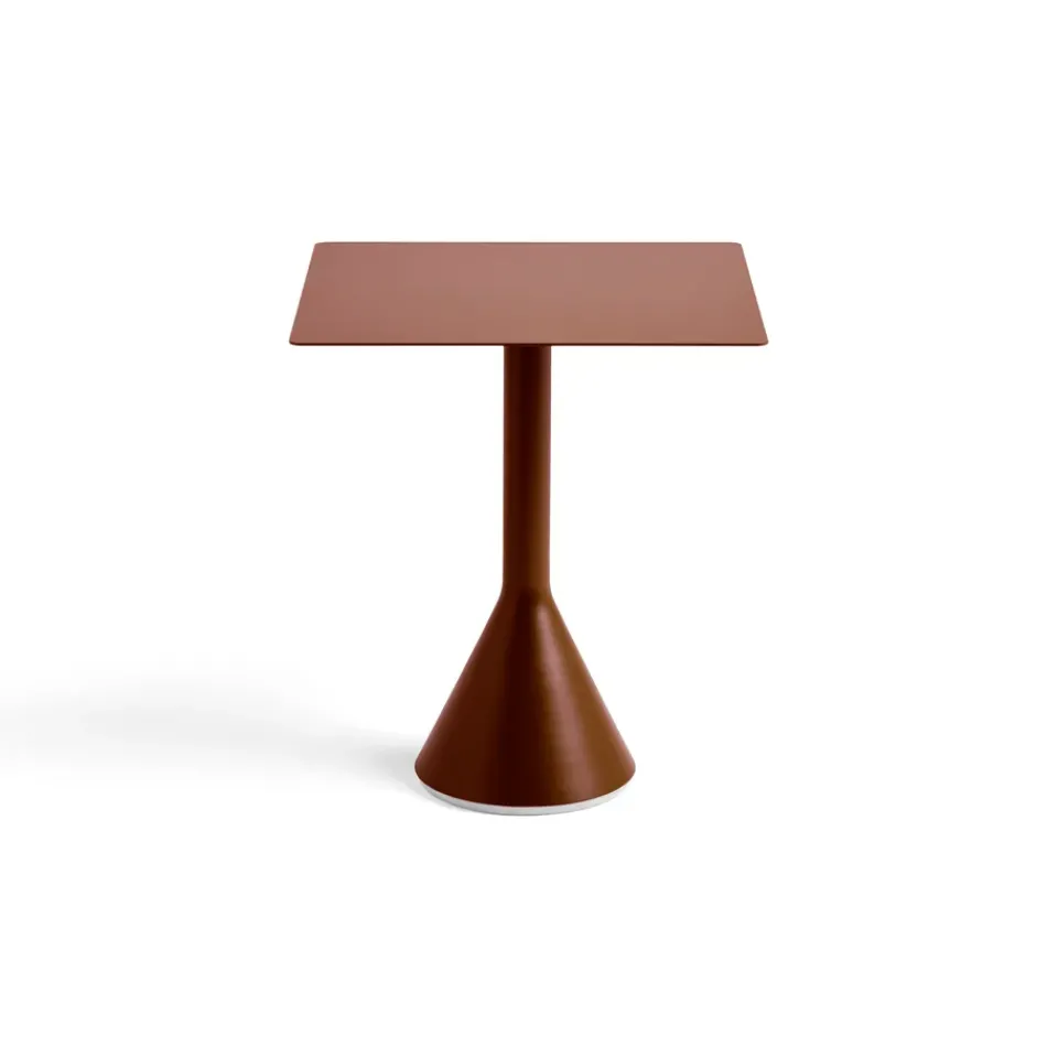 HAY Balcony Furniture*Palissade Cone square coffee table 65x65 cm, Iron Red