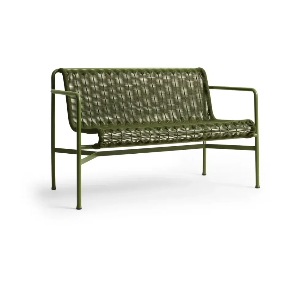 HAY Garden Sofas & Garden Benches*Palissade Cord Dining bench with armrests, Olive Green