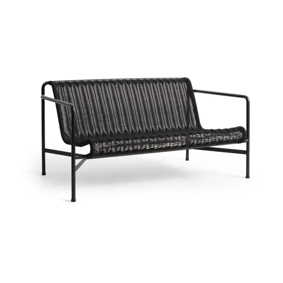 HAY Garden Sofas & Garden Benches|Outdoor Lounge Furniture*Palissade Cord lounge sofa, Anthracite Black