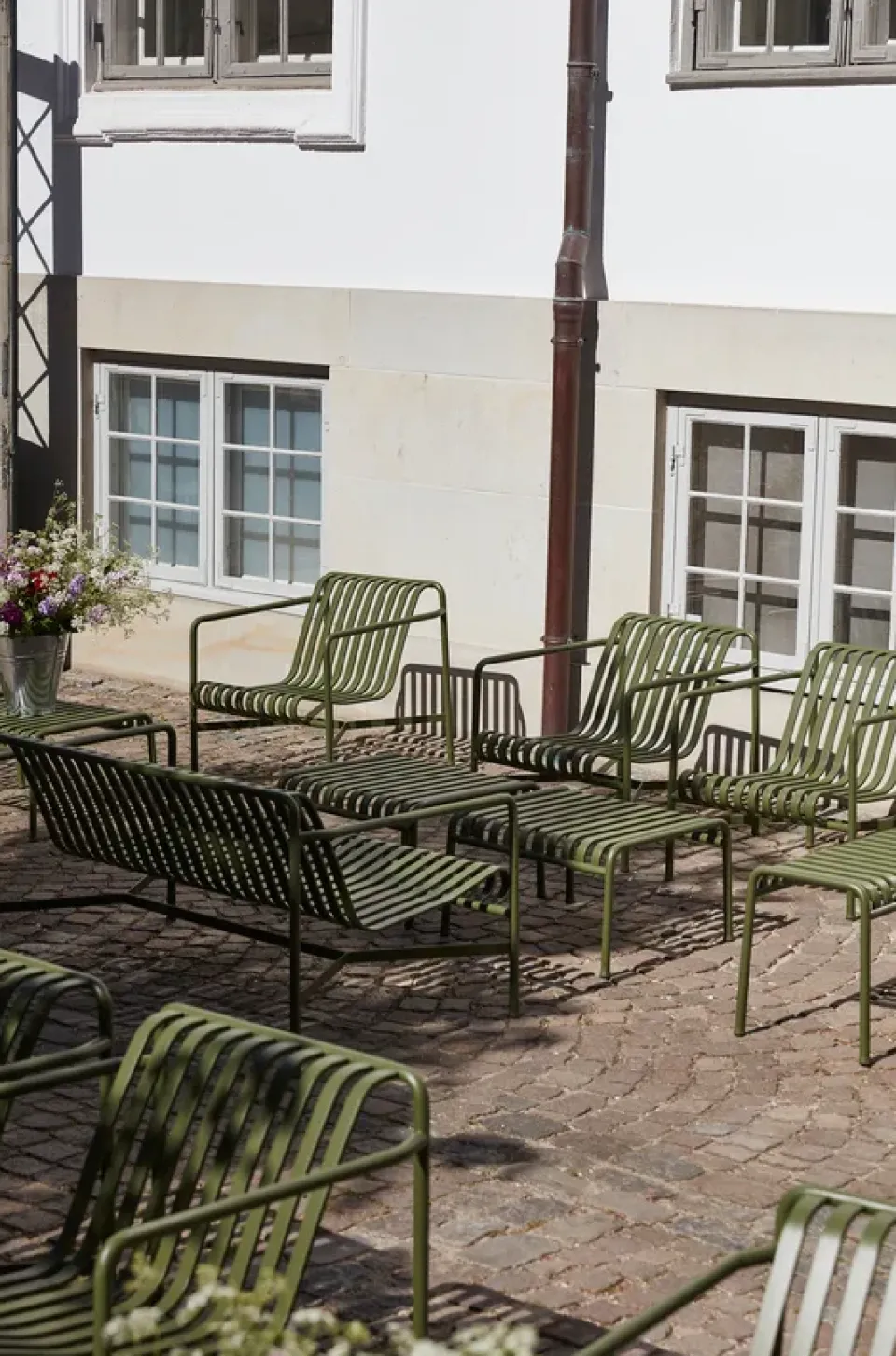 HAY Garden Sofas & Garden Benches|Outdoor Lounge Furniture*Palissade lounge sofa, Olive Green