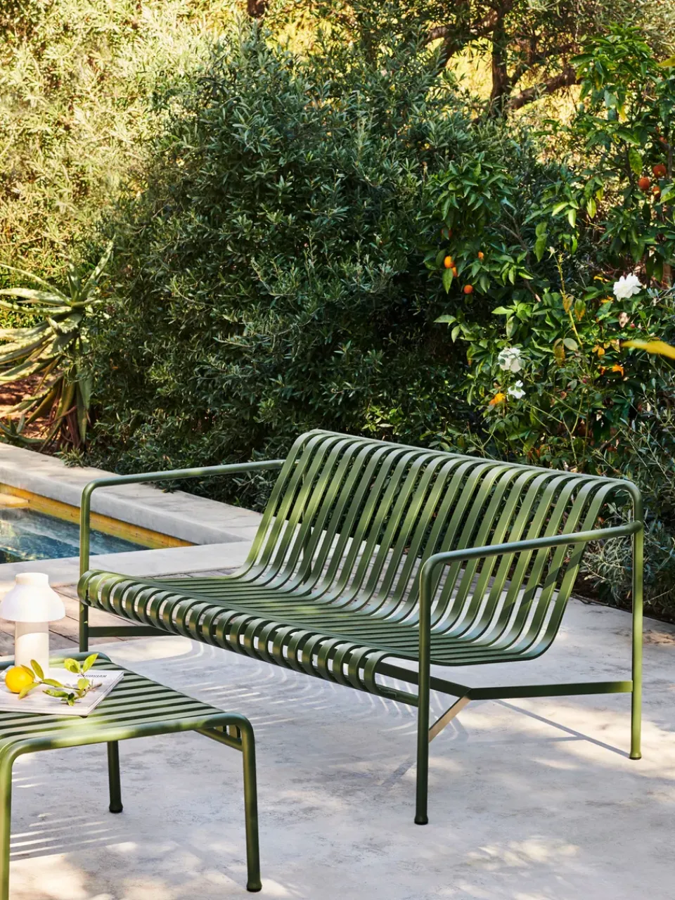 HAY Garden Sofas & Garden Benches|Outdoor Lounge Furniture*Palissade lounge sofa, Olive Green