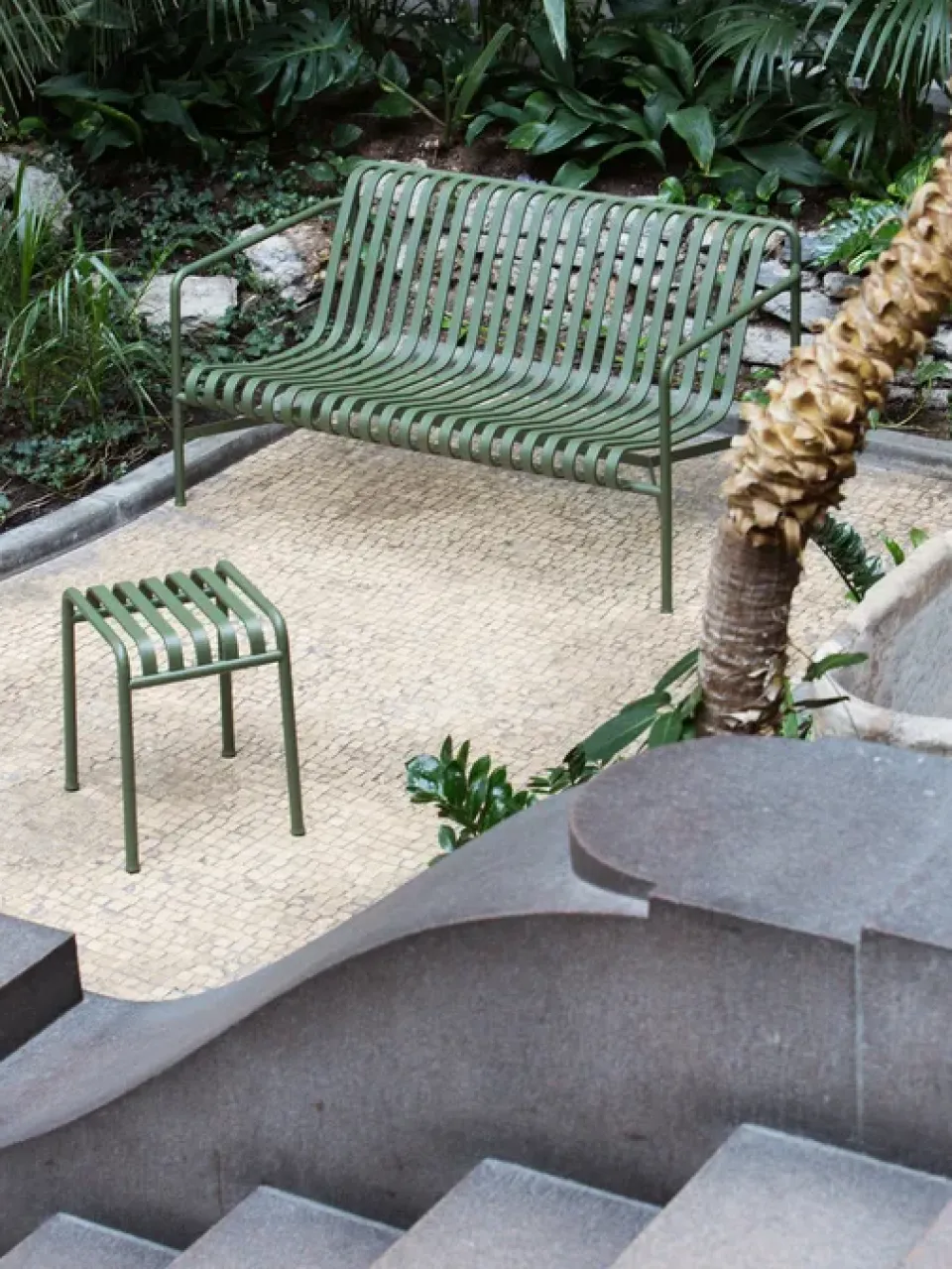 HAY Garden Sofas & Garden Benches|Outdoor Lounge Furniture*Palissade lounge sofa, Olive Green