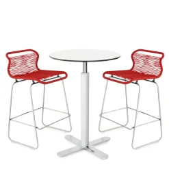 Montana Bar Stools*Panton One kitchen barstool, Marcel, stainless steel Brown