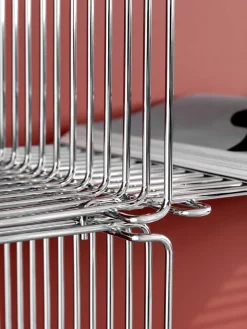 Montana Shelves & Shelving Systems*Panton Wire Extended shelf 70x34,8x34,8 cm, Chrome Silver-coloured