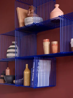 Montana Shelves & Shelving Systems*Panton Wire Single shelf 34,8x34,8x34,8 cm, Monarch Blue