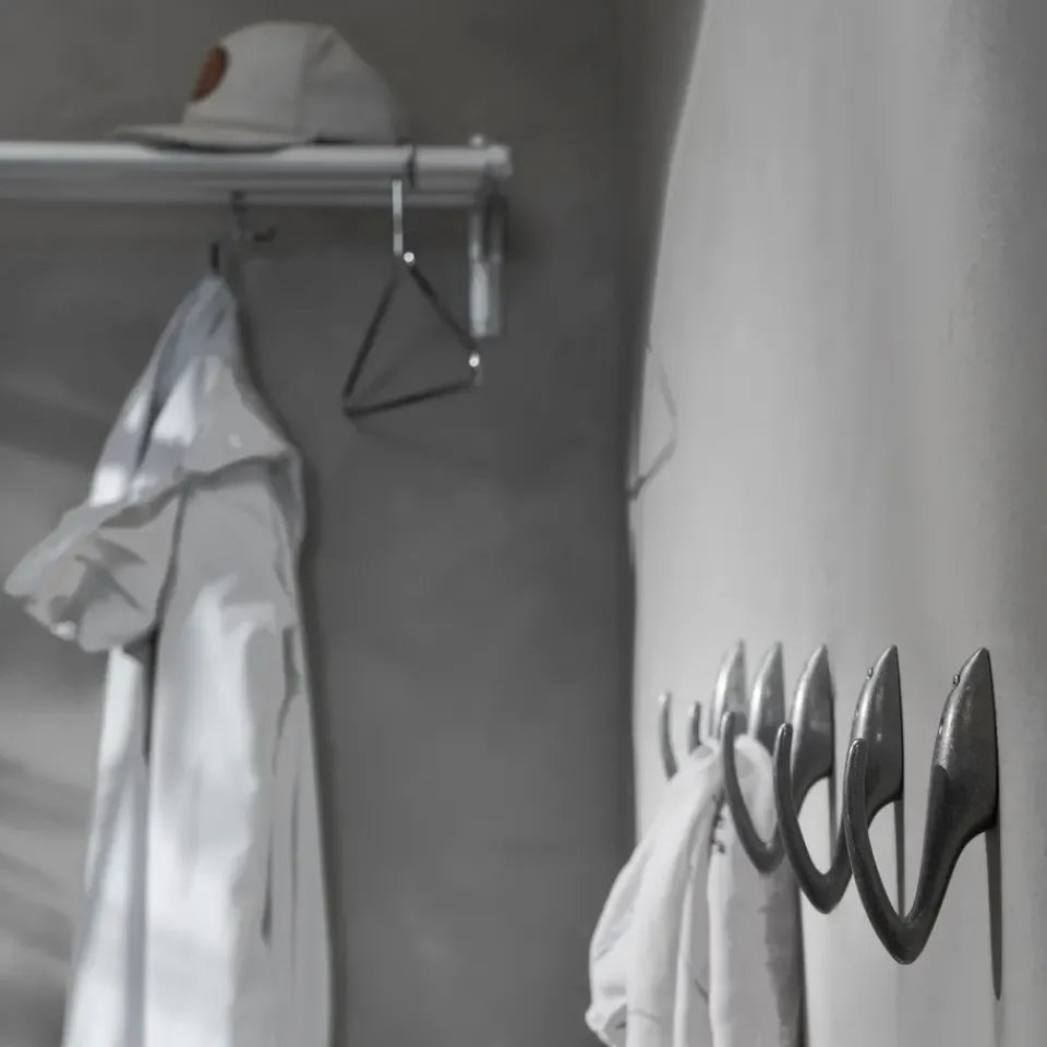 Essem Design Clothes Hooks & Hangers*Papa clothes hook, aluminum Silver-coloured