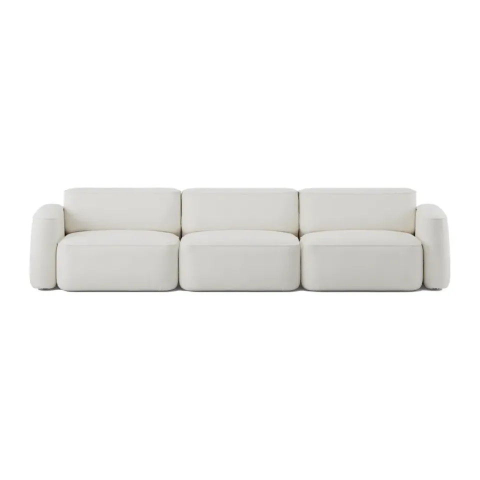 Massproductions Sofas*Patch 3-seater sofa, Ecriture 100 White