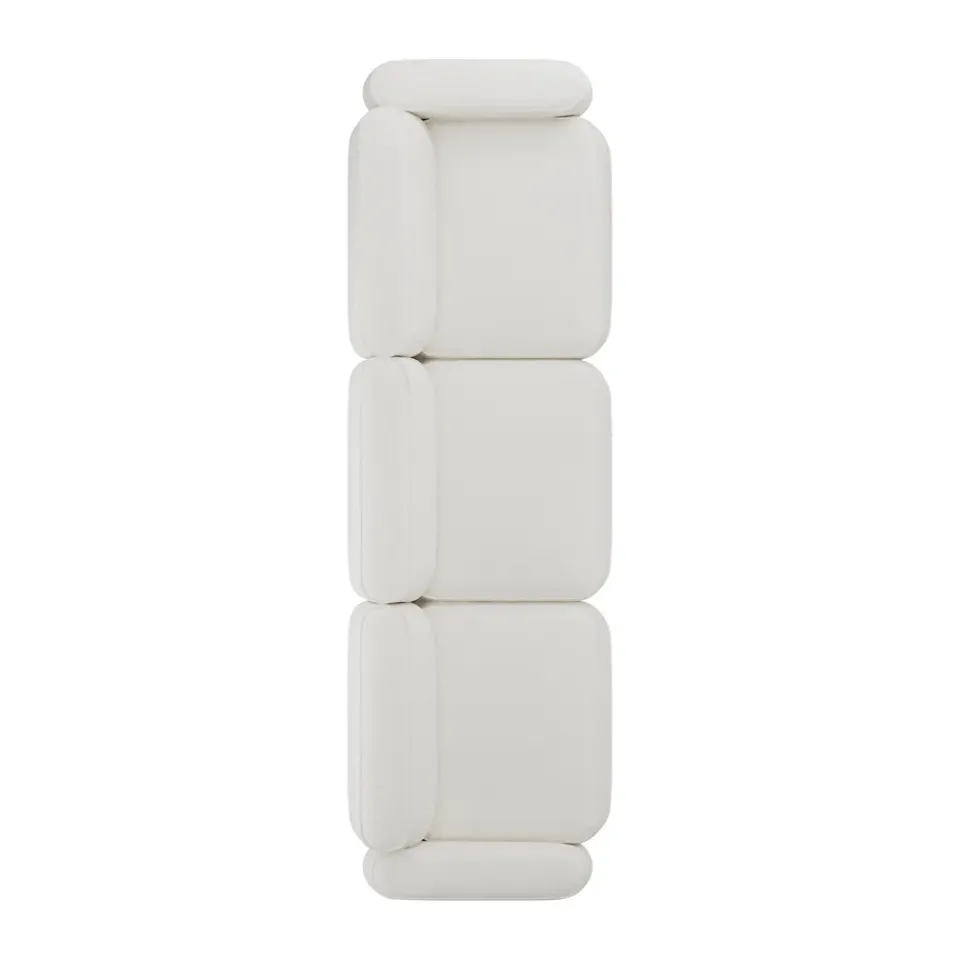 Massproductions Sofas*Patch 3-seater sofa, Ecriture 100 White
