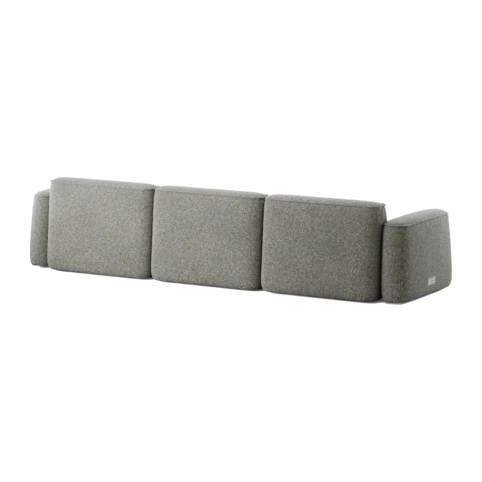 Massproductions Sofas*Patch 3-seater sofa, Spiral 23 Monochrome Grey