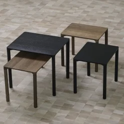 Fredericia Furniture Side Tables*Piloti 6705 side table, Soaped oak-height 41 cm Beige