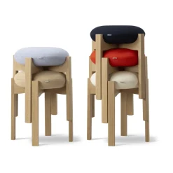 Fredericia Furniture Stools*Pioneer low stool, Hallingdal 200-lacquered oak Beige