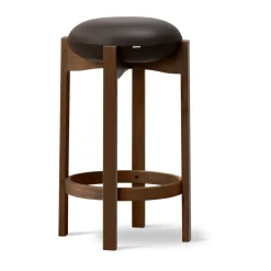 Fredericia Furniture Bar Stools*Pioneer stool high, Primo 86-1-smoked stained lacquered oak Brown