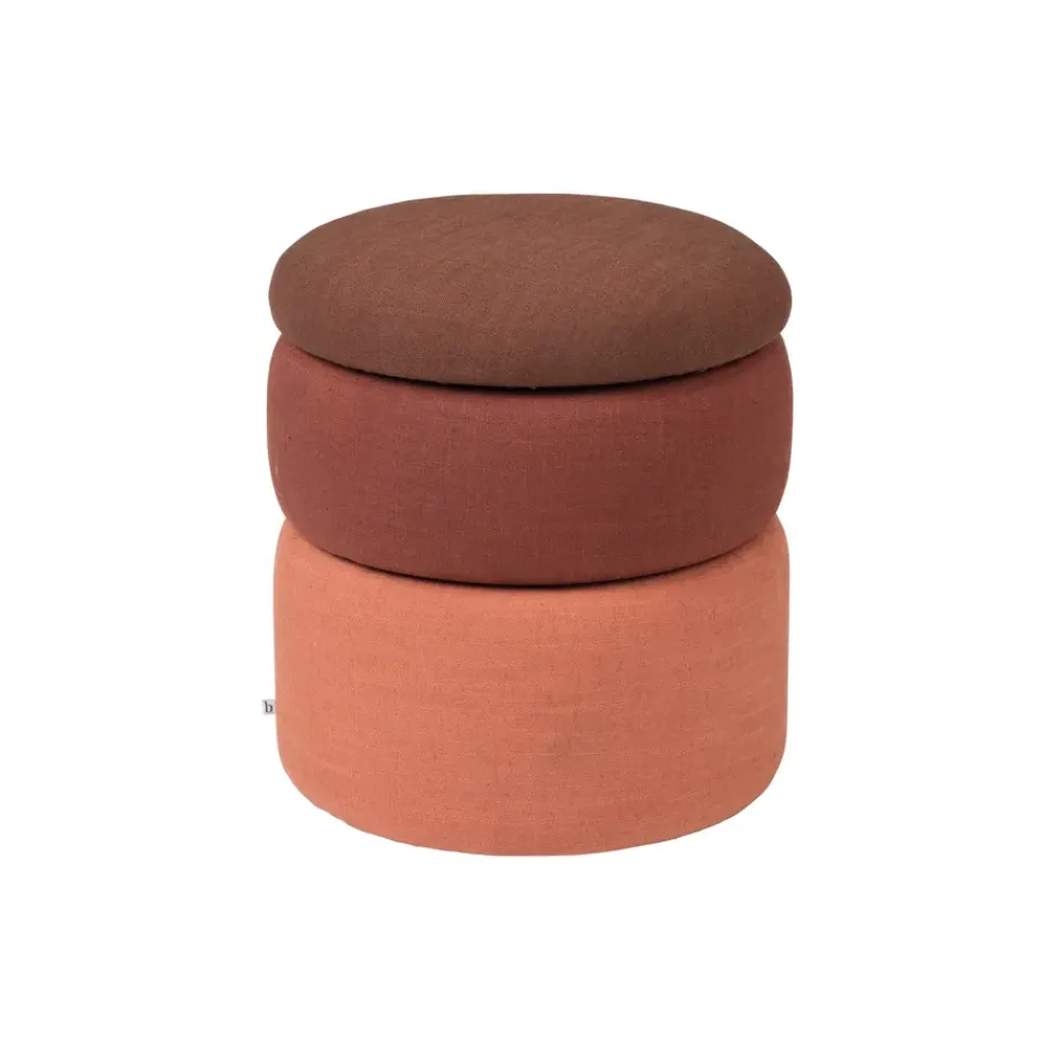 Broste Copenhagen Sitting Poufs*Pond pouffe 42 cm, Rusty shades RedBrownOrange