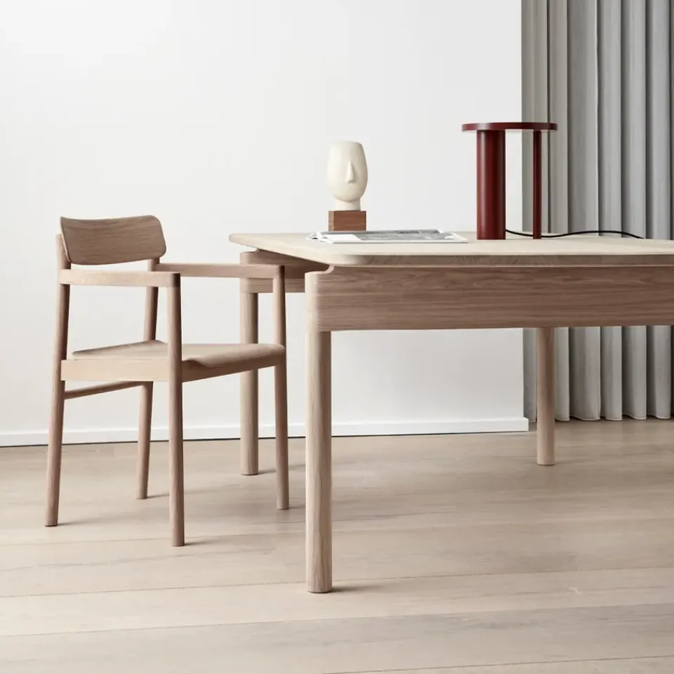 Fredericia Furniture Dining Tables*Post 6438 dining table, Smoke-oiled oak, 100x225 cm Beige