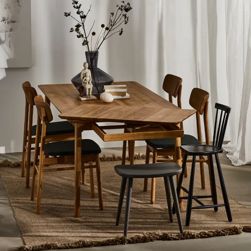 Stolab Dining Tables*Prima Vista dining table, Oak natural oil-120cm-1 insert Beige