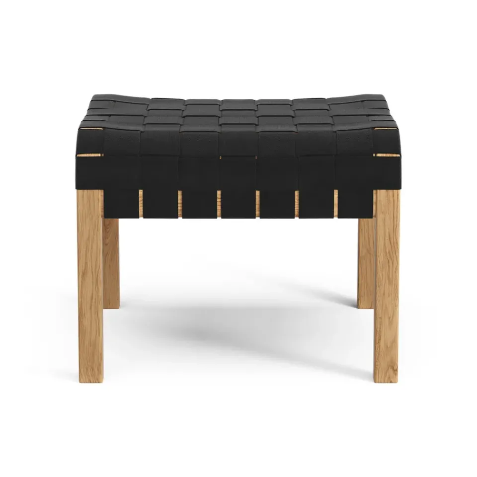 Swedese Armchairs & Footstools*Primo foot stool oiled oak, Black Beige