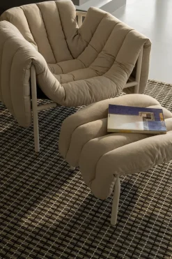 Hem Armchairs & Footstools|Chairs*Puffy lounge chair + ottoman, Sawdust-black grey BrownBlack