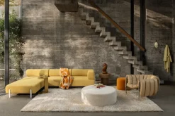 Hem Armchairs & Footstools|Chairs*Puffy lounge chair, Eggshell-stainless steel BeigeSilver-coloured