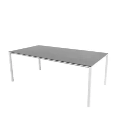 Cane-line Table For Outdoor Use*Pure dining table, Basalt -white 200x100 cm Grey