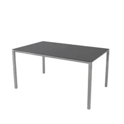 Cane-line Table For Outdoor Use*Pure dining table, Nero-light grey 150x90 cm Black