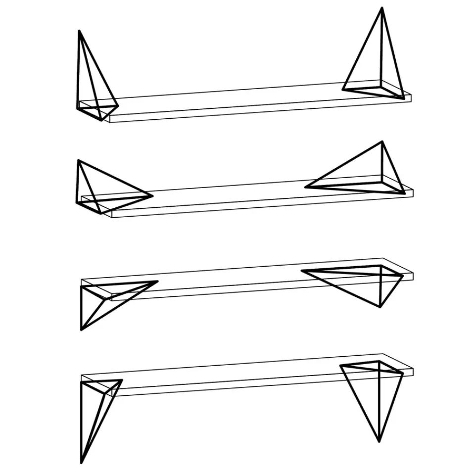 Maze Shelves & Shelving Systems*Pythagoras brackets, 2-pack, Black