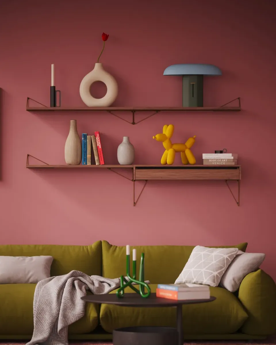 Maze Shelves & Shelving Systems*Pythagoras shelf, walnut Brown