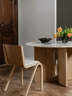 Audo Copenhagen Chairs*Ready chair upholstered seat, Red oak-Logan Jasmine White