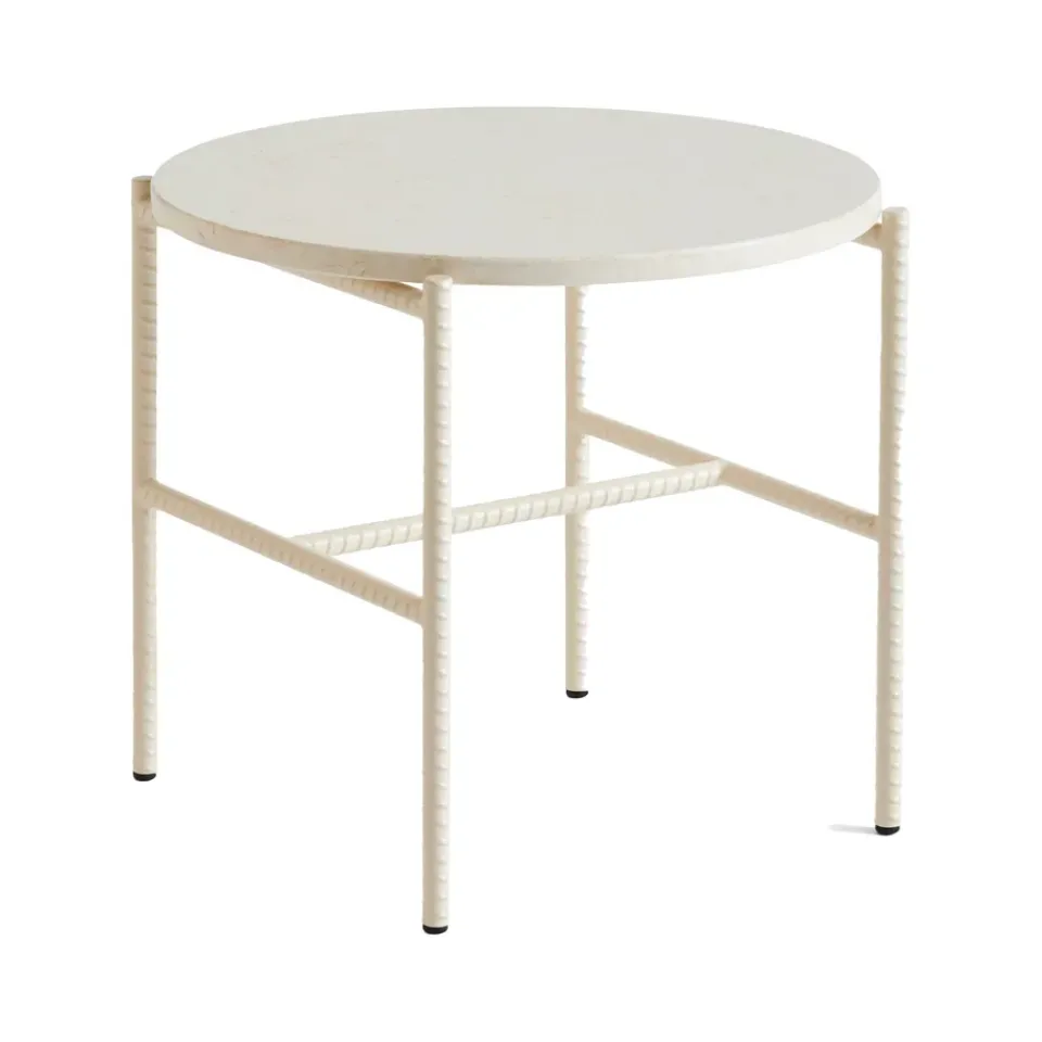 HAY Side Tables*Rebar side table Ø45 cm, marble-alabaster Beige