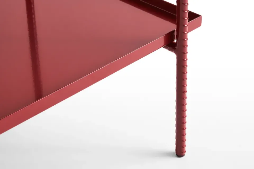 HAY Side Tables*Rebar side table 75x44x55 cm, Grey marble-barn red GreyRed