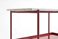 HAY Side Tables*Rebar side table 75x44x55 cm, Grey marble-barn red GreyRed