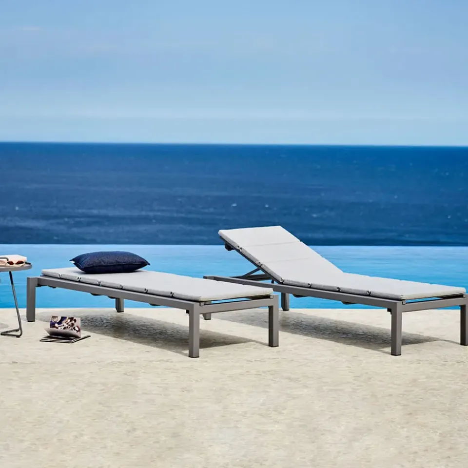 Cane-line Seating*Relax sun lounger, Natté light , incl. cushion Grey