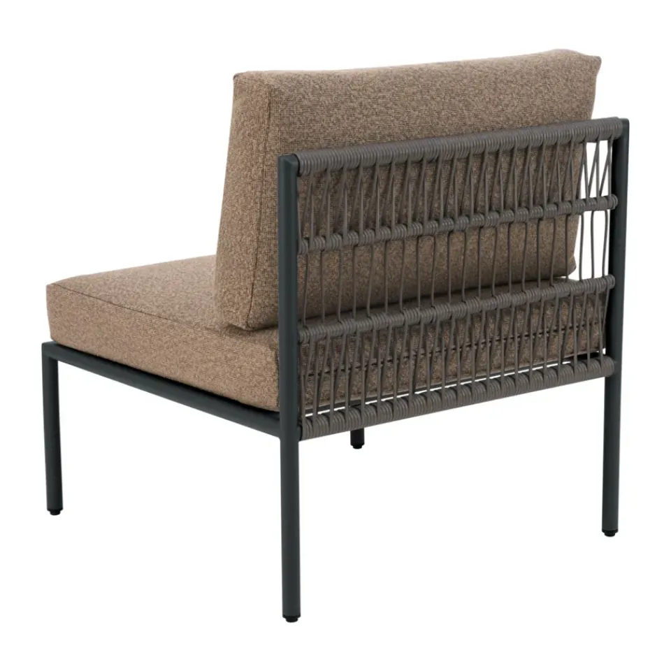 Brafab Garden Sofas & Garden Benches*Reno sofa module, -raw peanut, middle section Black