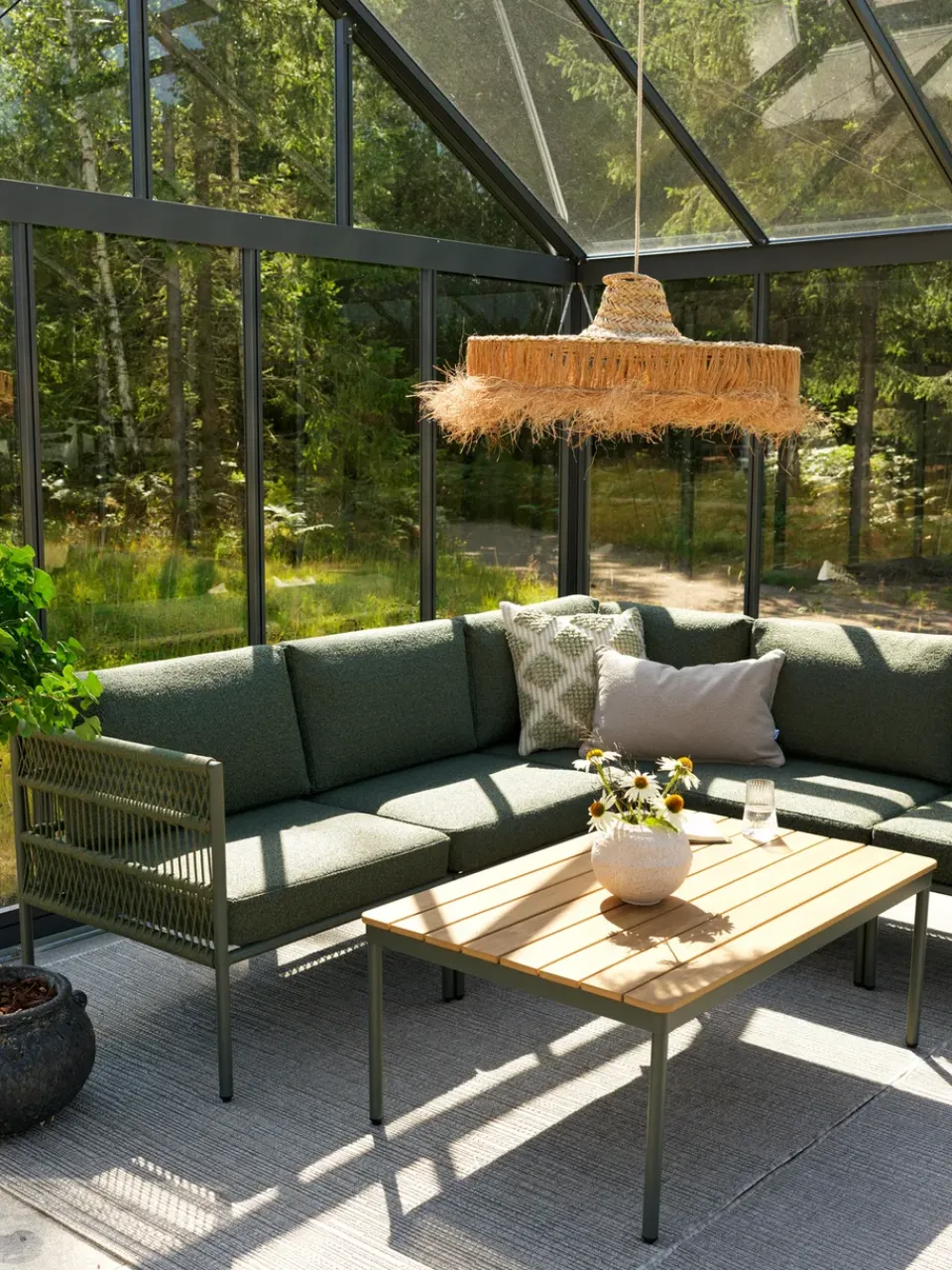 Brafab Garden Sofas & Garden Benches*Reno sofa module, Nordic -raw avocado, middle unit Green
