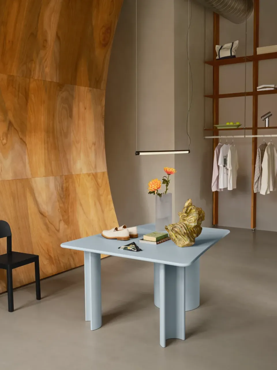 Muuto Dining Tables*Re-norm dining table, Light , 130x120 cm Blue