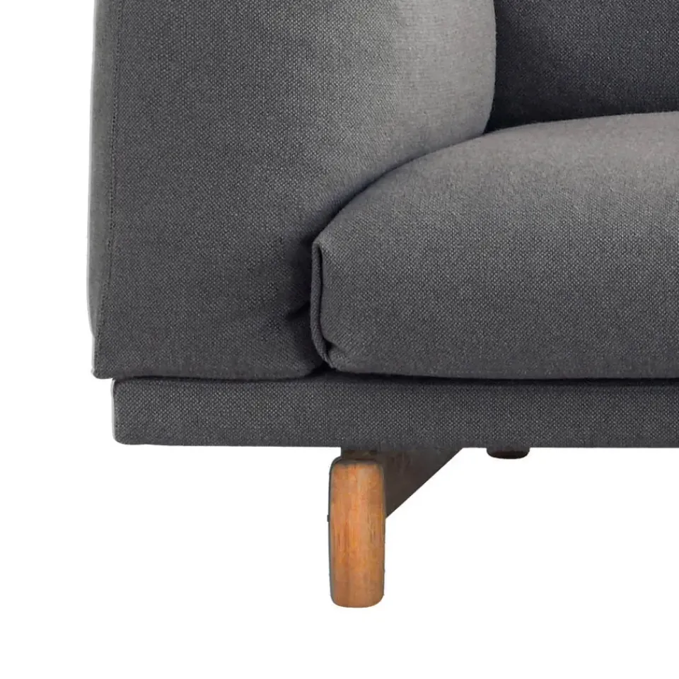 Muuto Sofas*Rest sofa, 3-seat-remix 163 -oak legs Grey