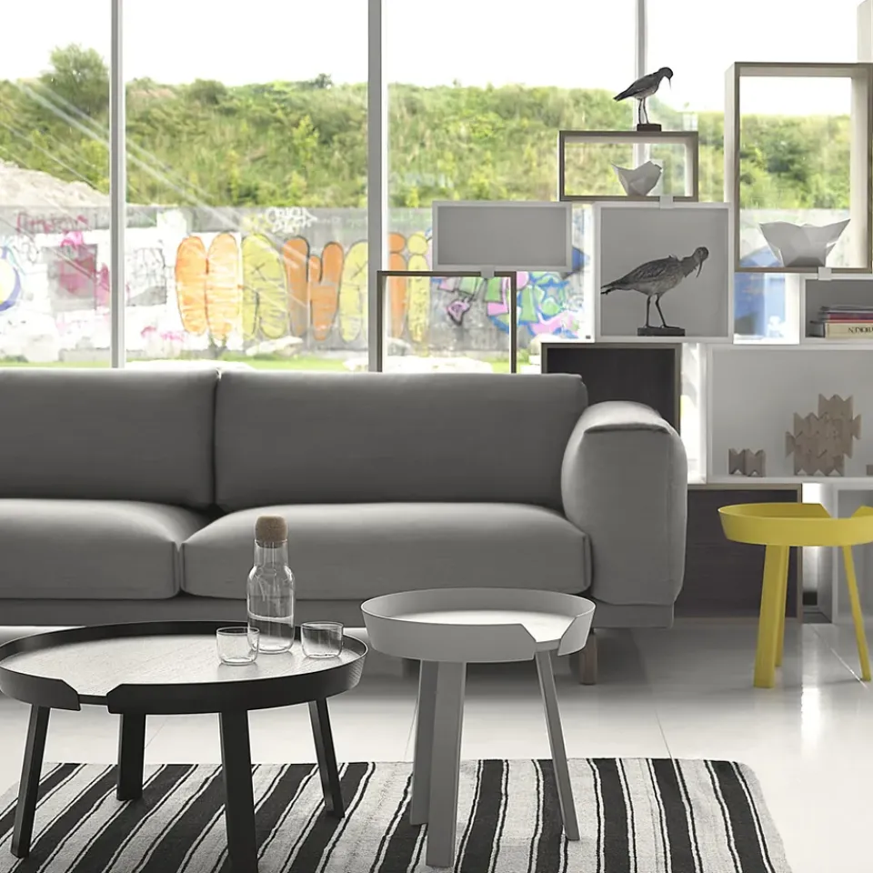 Muuto Sofas*Rest sofa, 3-seat-remix 163 -oak legs Grey
